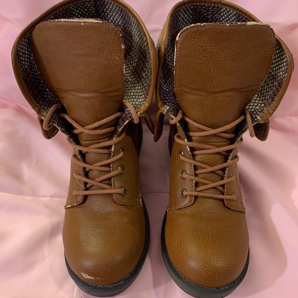 UNIONBAY Women's Sparky-u Leather Boot - Brown - Size 8